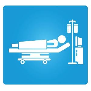 graphic of person in hostpital