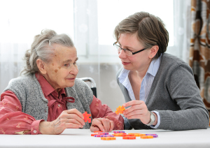Old Women and young helper